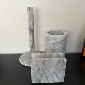 Thirstystone marble set (paper towel, napkin, utensil holders)